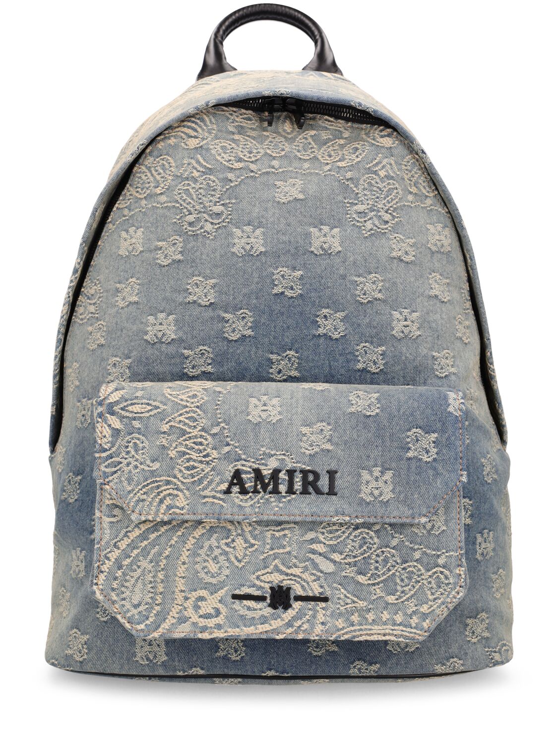 Amiri Bandana Jacquard Cotton Backpack In Blue