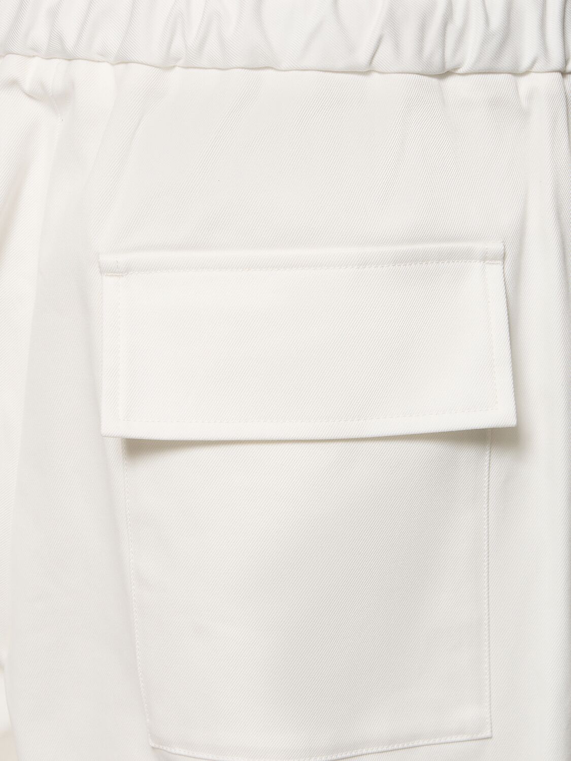 Shop Jil Sander Cotton Gabardine Cropped Pants In Optic White