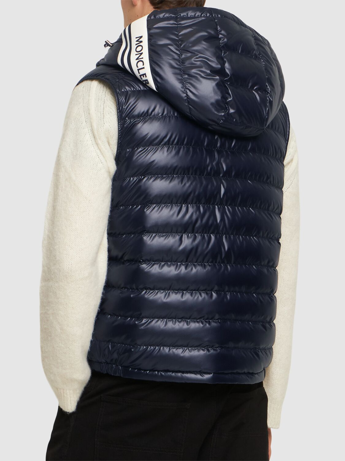 Shop Moncler Clai Tech Down Vest In Blue