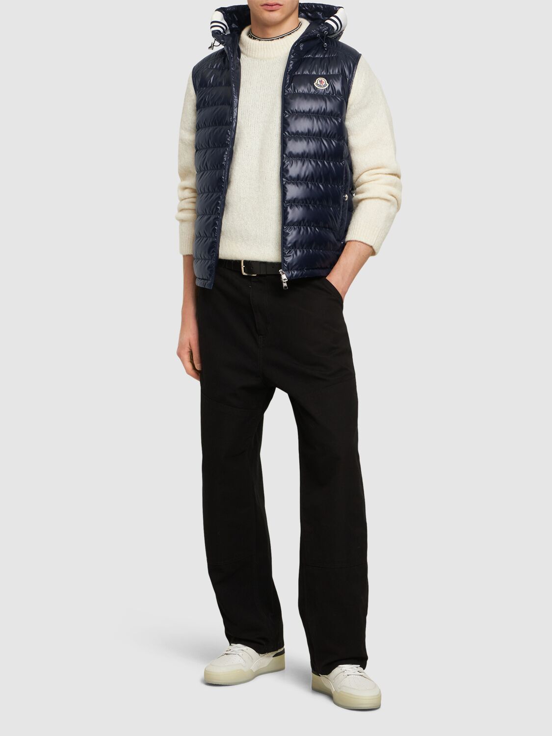 Shop Moncler Clai Tech Down Vest In Blue