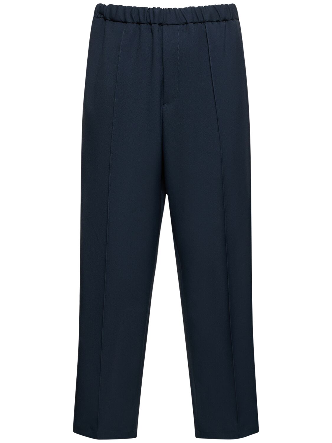 Shop Jil Sander Relaxed Fit Cropped Leg Pants In Marine Blue