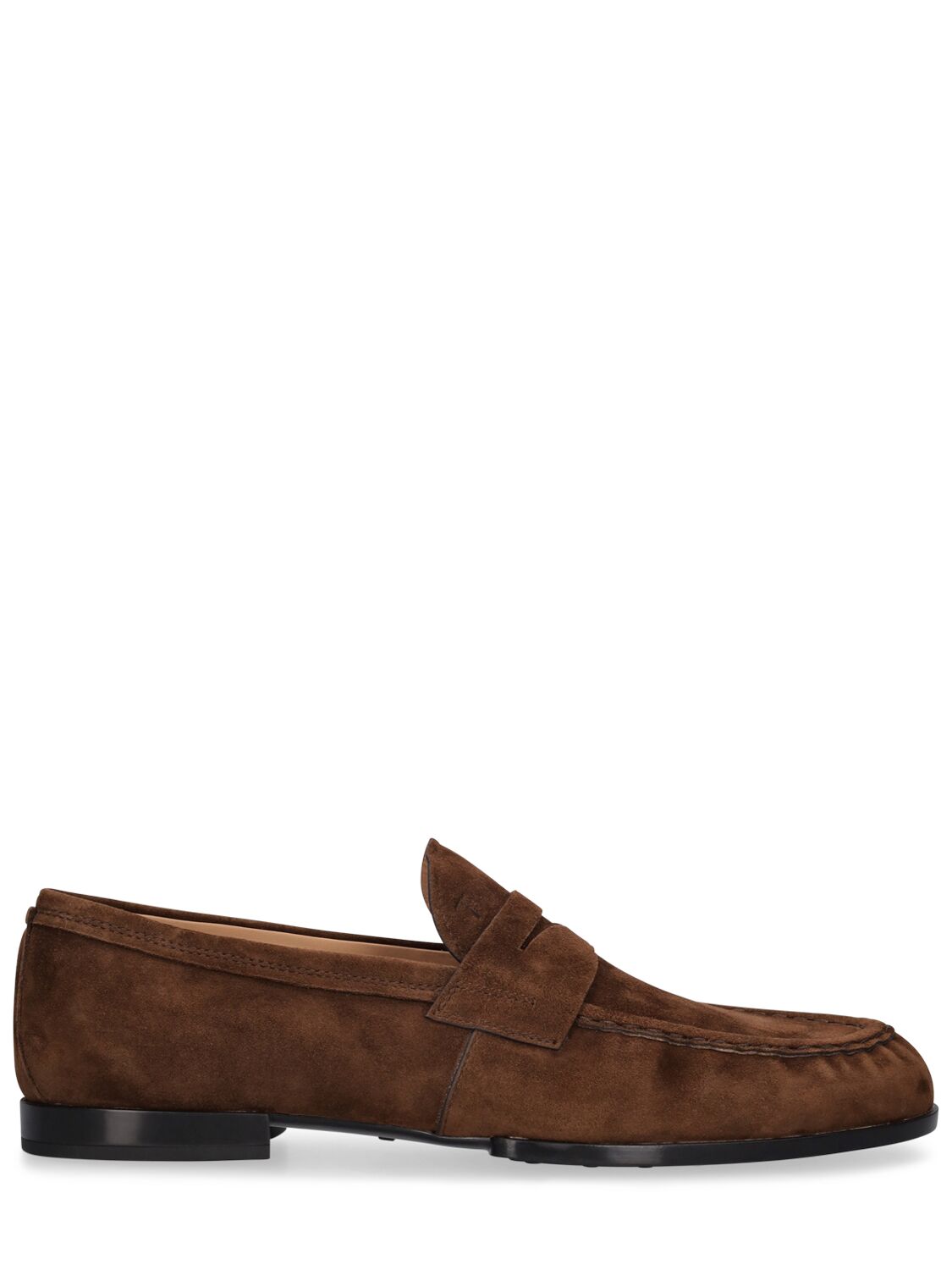 Tod's Amalfi Suede Loafers In Coconut