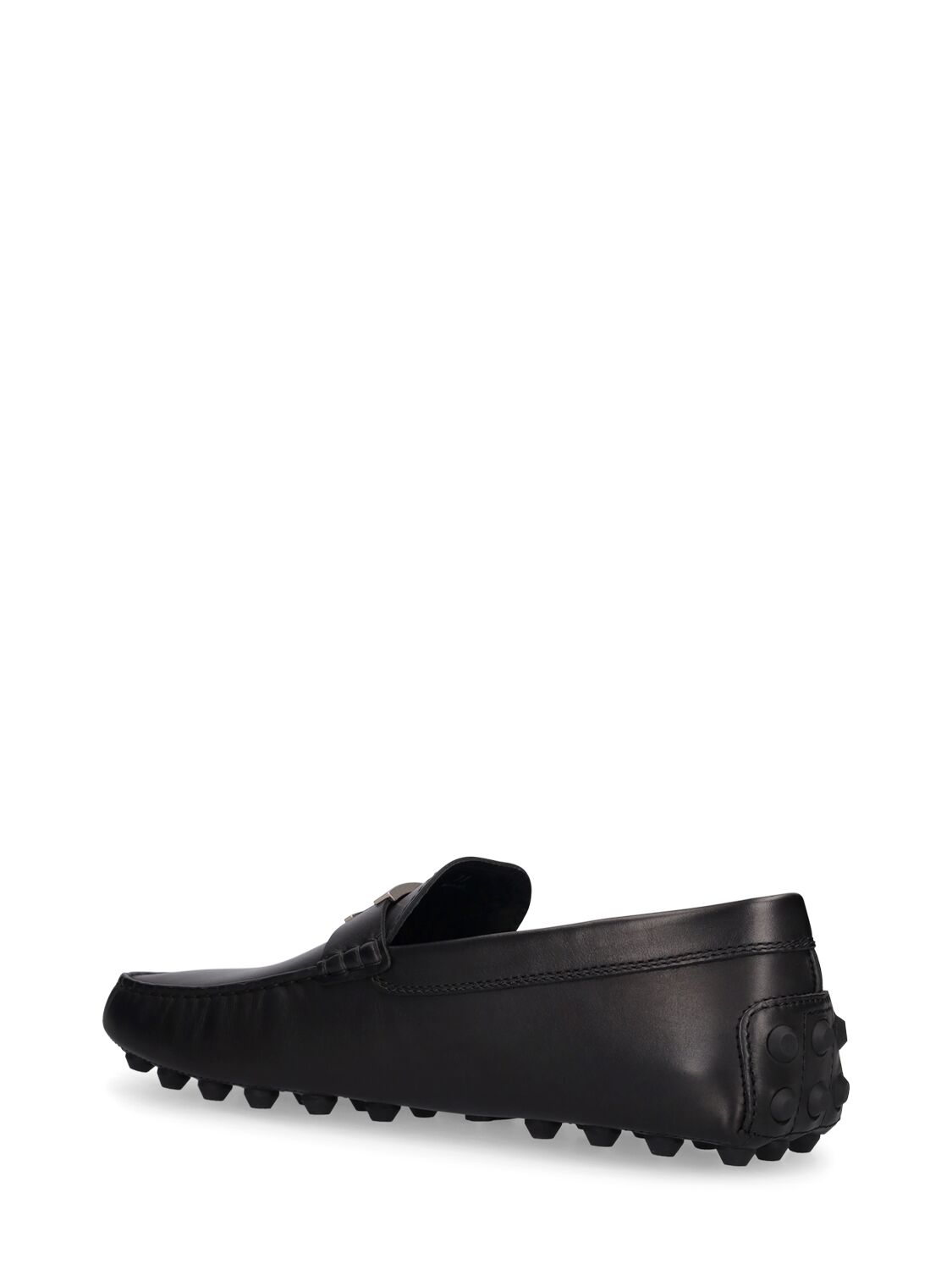 Shop Tod's T Gommino Leather Loafers In Black