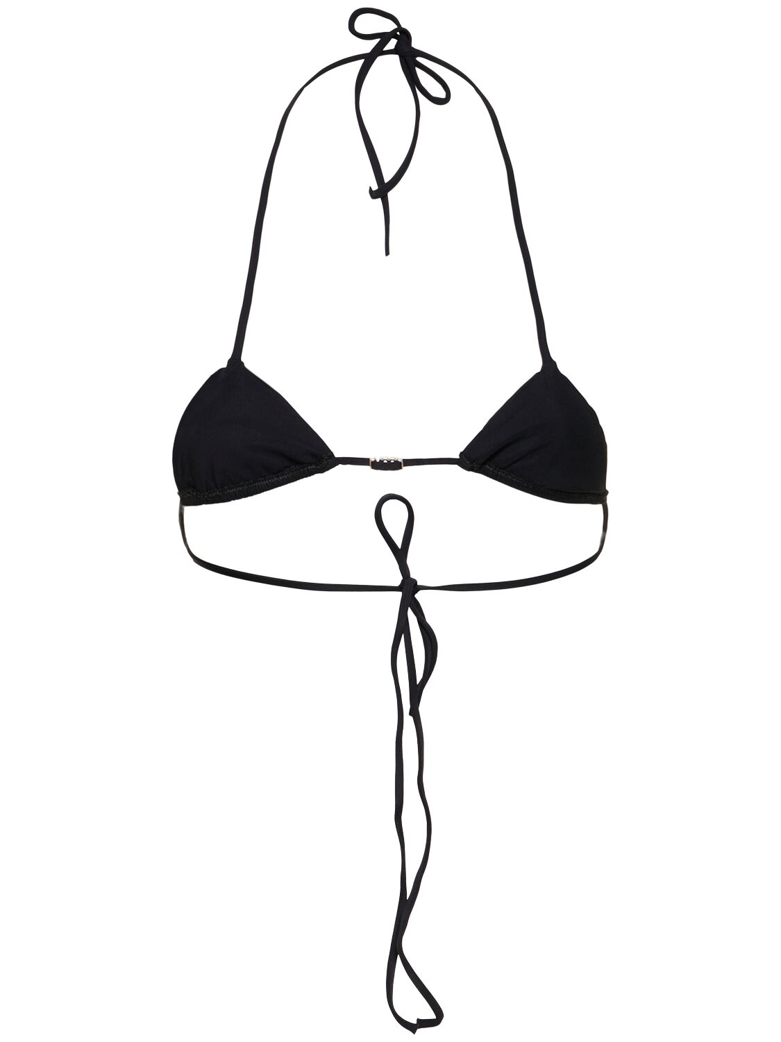 Shop Dsquared2 Icon Embellished Lycra Bikini Top In Black