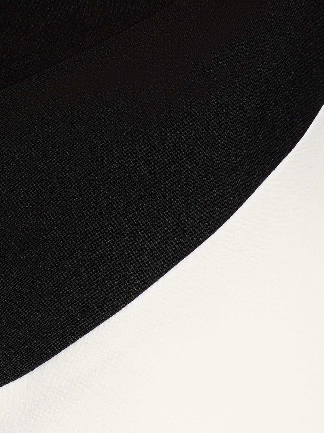 Shop Roland Mouret Strapless Crepe Long Dress In Black,white