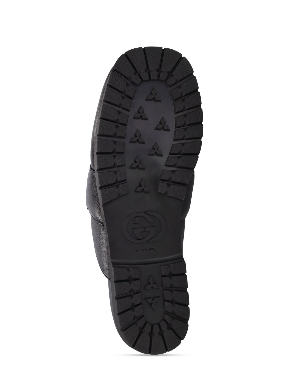 Shop Gucci Airel Interlocking Leather Mule In Black
