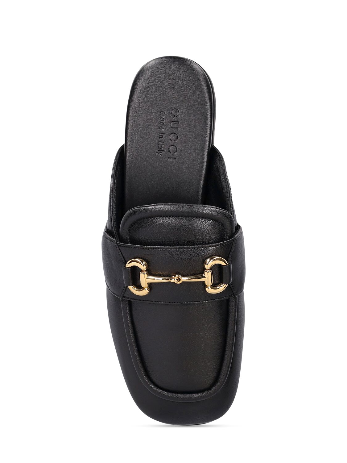 Shop Gucci Airel Interlocking Leather Mule In Black