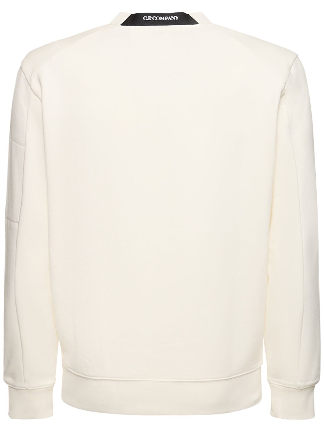 Shop C.p. Company Diagonal Raised Fleece Sweatshirt In Gauze White
