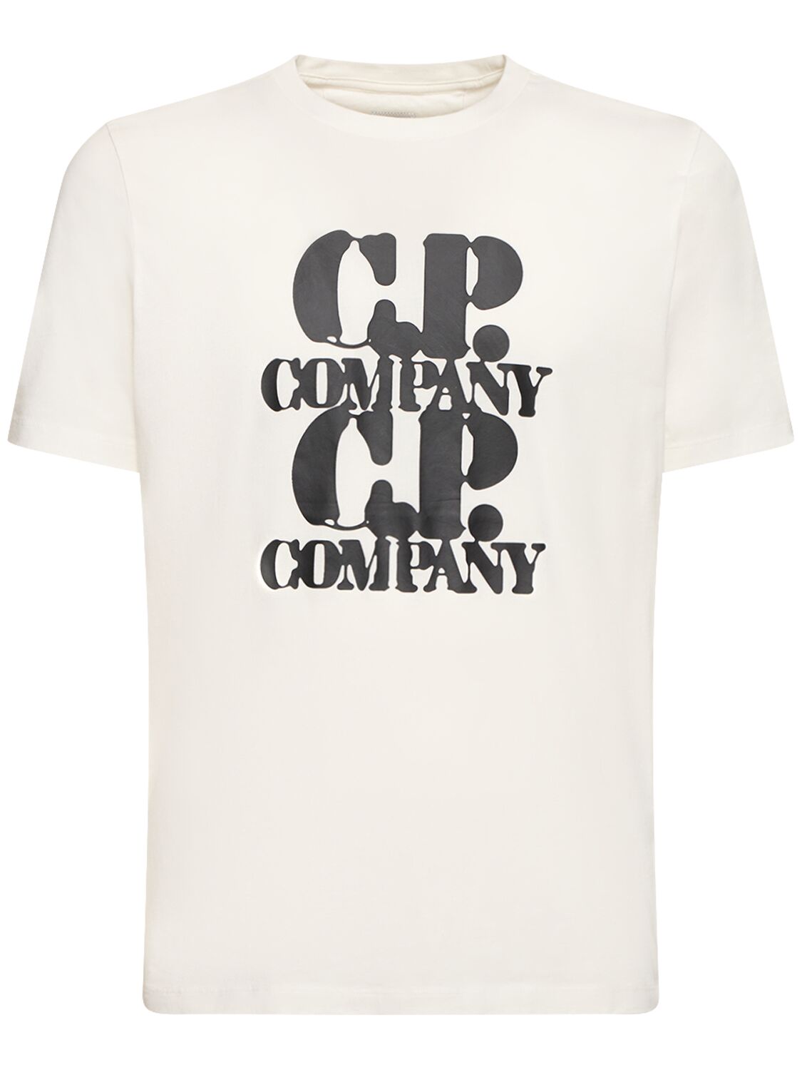 C.p. Company Graphic T-shirt In Gauze White