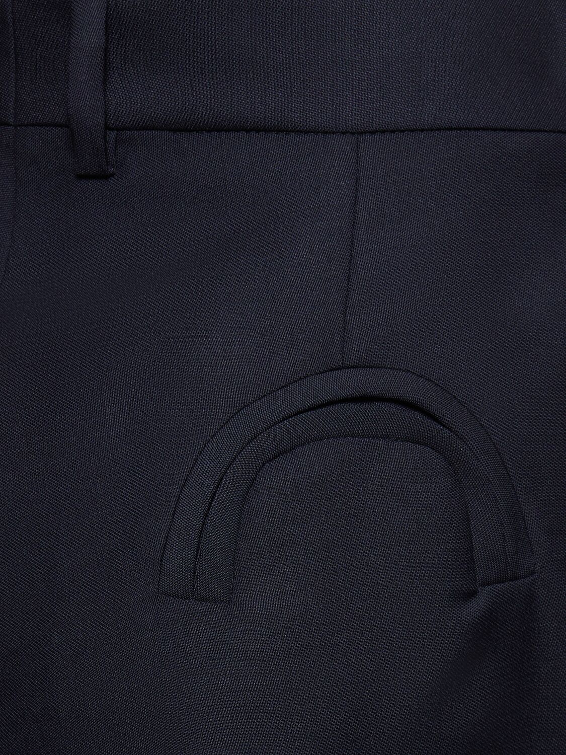 Shop Blazé Milano First Class Fox Wool & Mohair Pants In Blue