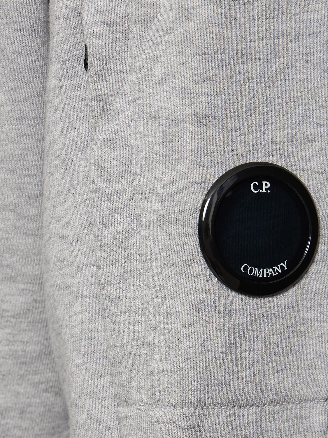 Shop C.p. Company Diagonal Raised Fleece Sweatshirt In Heather Grey