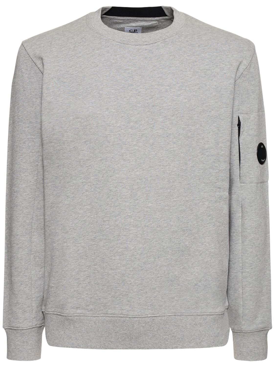 Shop C.p. Company Diagonal Raised Fleece Sweatshirt In Heather Grey