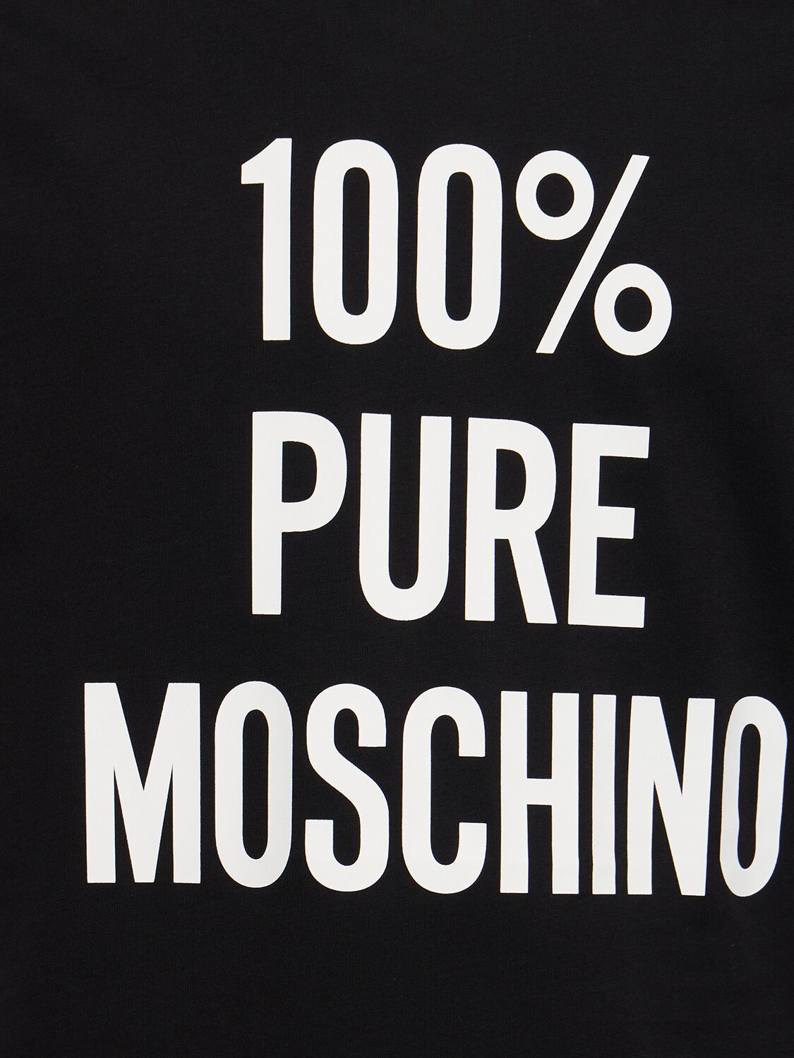 Shop Moschino 100% Pure  Cotton T-shirt In Black