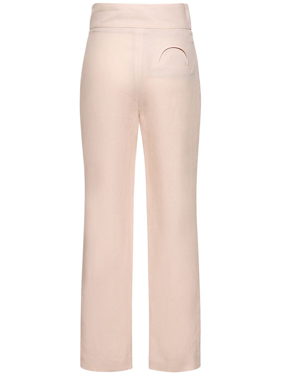 Shop Blazé Milano Midday Sun Glycine Basque Linen Pants In Lilac