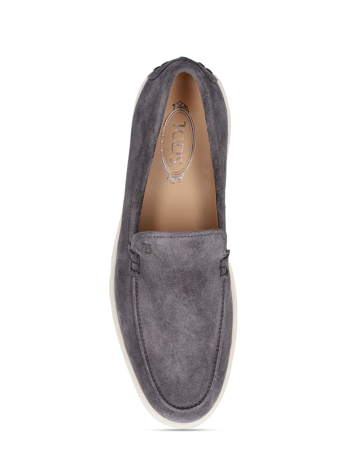 Shop Tod's Suede Loafers In Ombra
