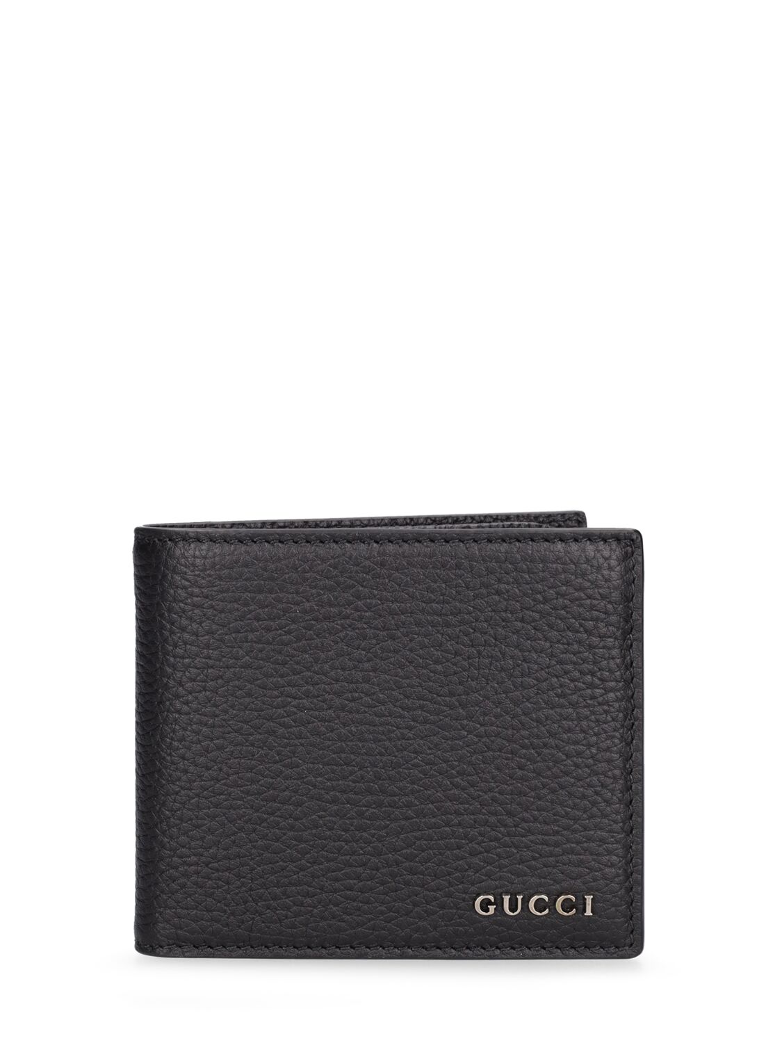Gucci Script Leather Wallet In Black