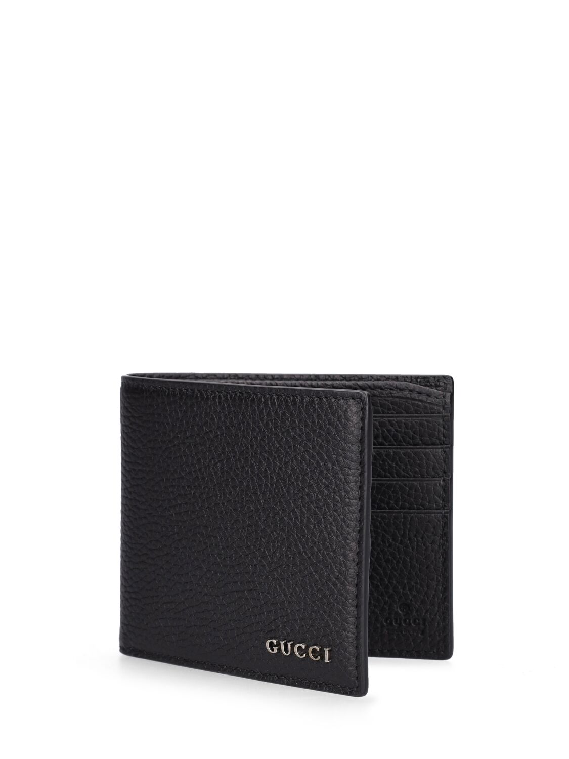 Shop Gucci Script Leather Wallet In Black