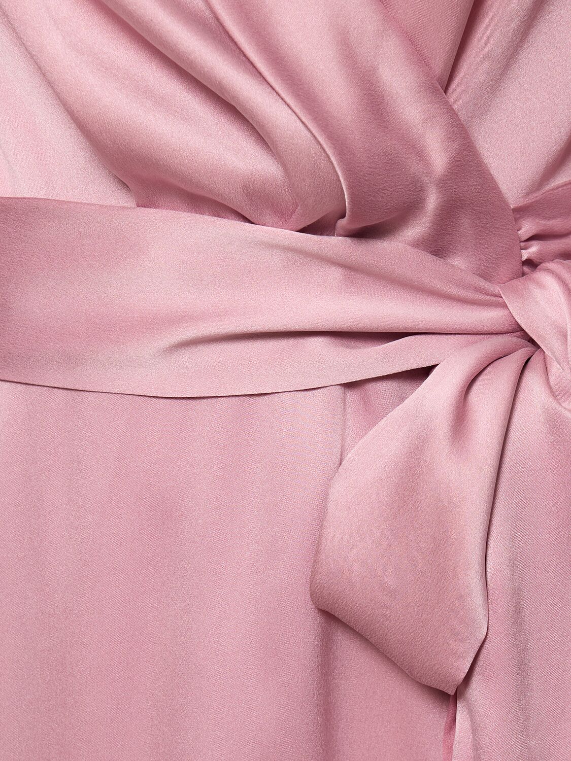 Shop Zimmermann Silk Midi Wrap Dress In Pink
