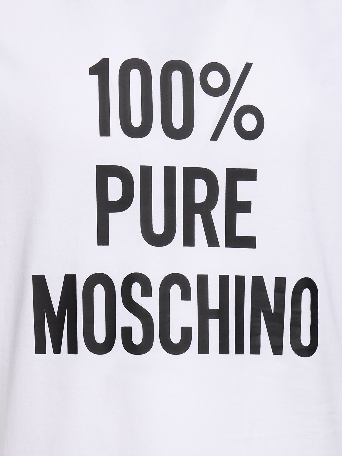 Shop Moschino 100% Pure  Cotton T-shirt In White