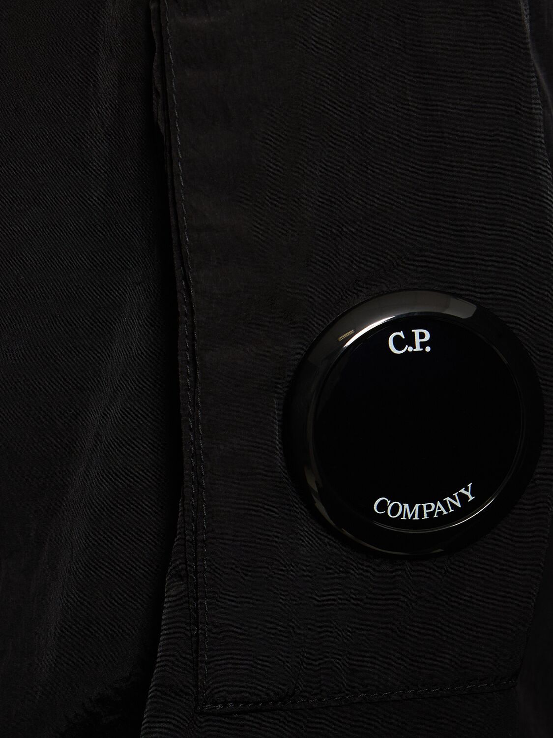 Shop C.p. Company Chrome-r Breast Pocket Overshirt In Black