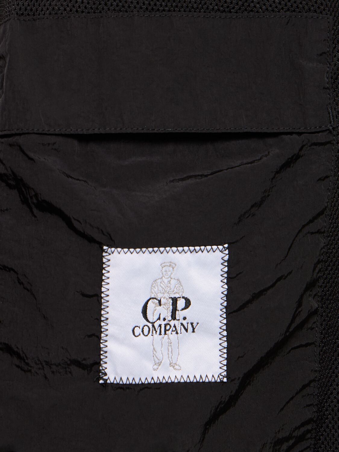 Shop C.p. Company Chrome-r Breast Pocket Overshirt In Black