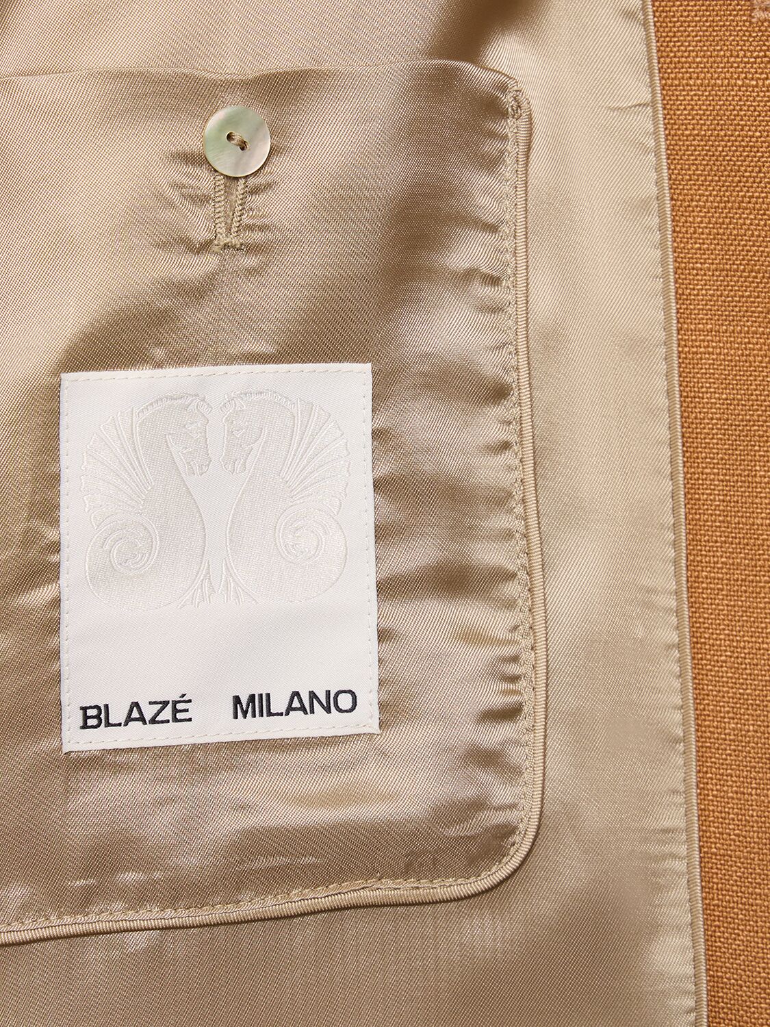 Shop Blazé Milano Santana Peanut Feral Viscose Vest In Brown