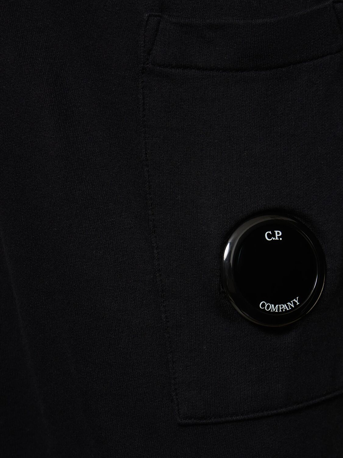 Shop C.p. Company Light Fleece Utility Sweatpants In Black