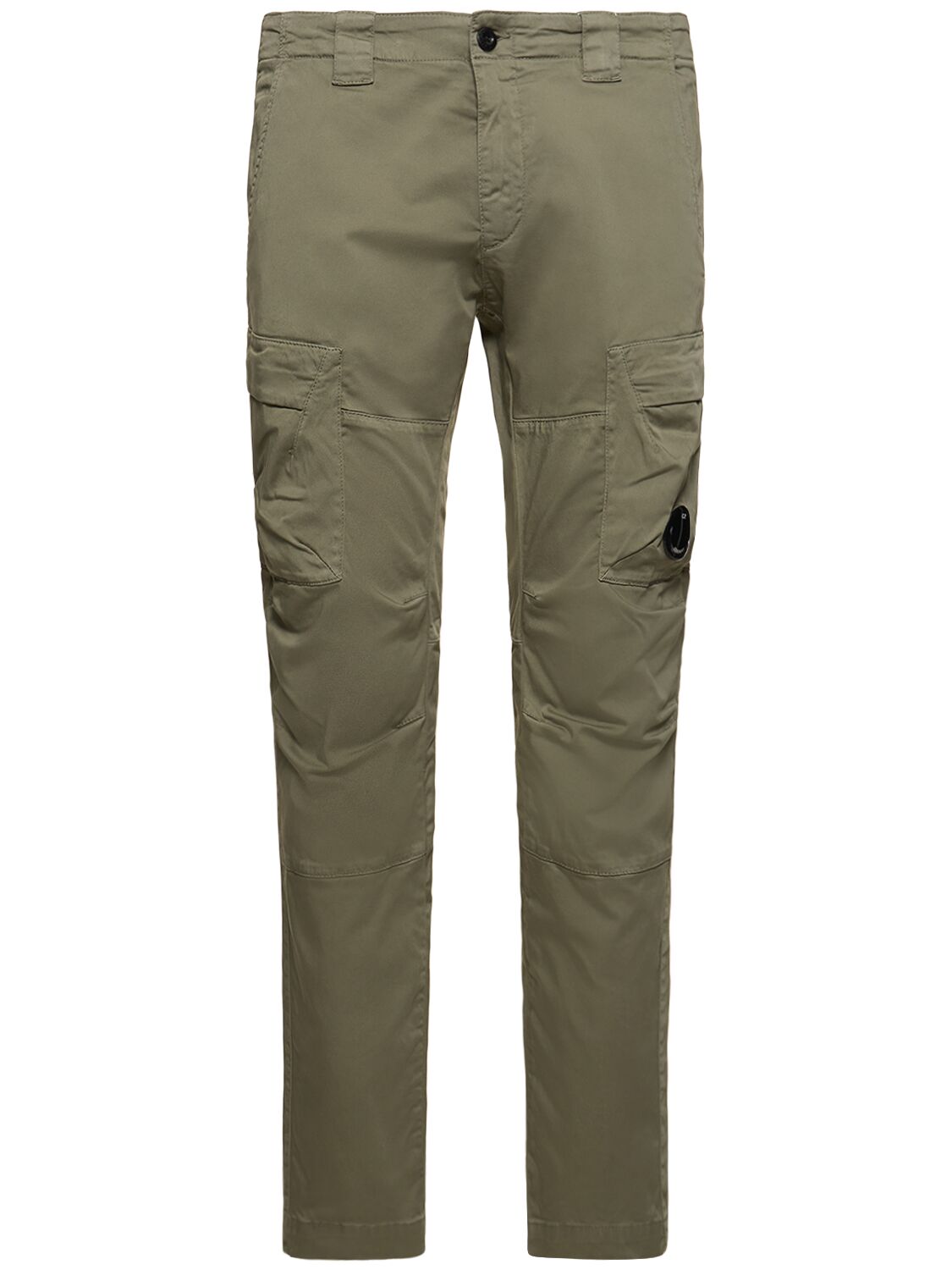 C.p. Company Stretch Satin Ergonomic Cargo Pants In Agave Green