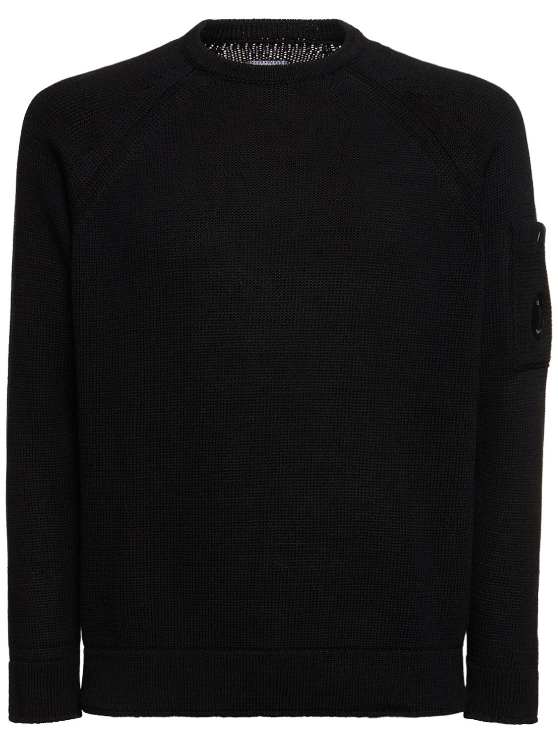 C.p. Company Compact Cotton Knit Sweater In Black