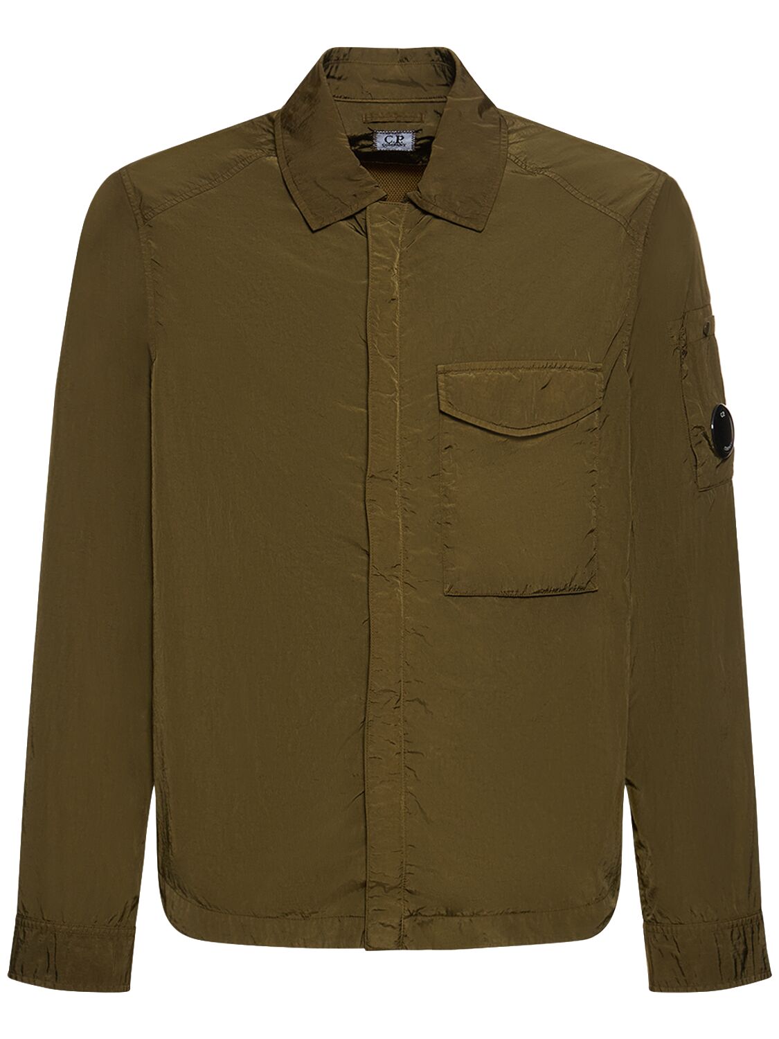 C.p. Company Chrome-r Breast Pocket Overshirt In Green