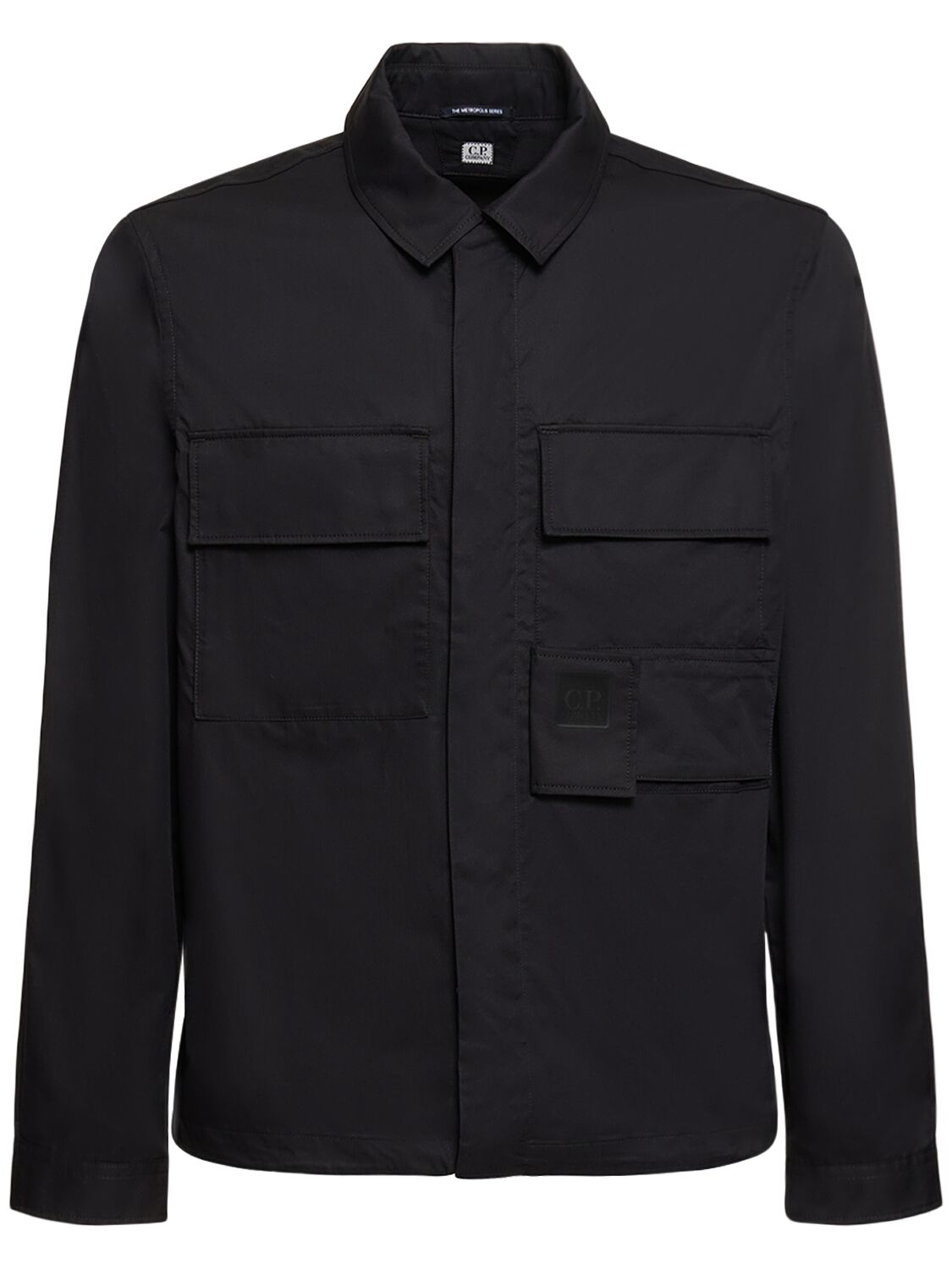 C.p. Company Metropolis Series Gabardine Shirt In Black