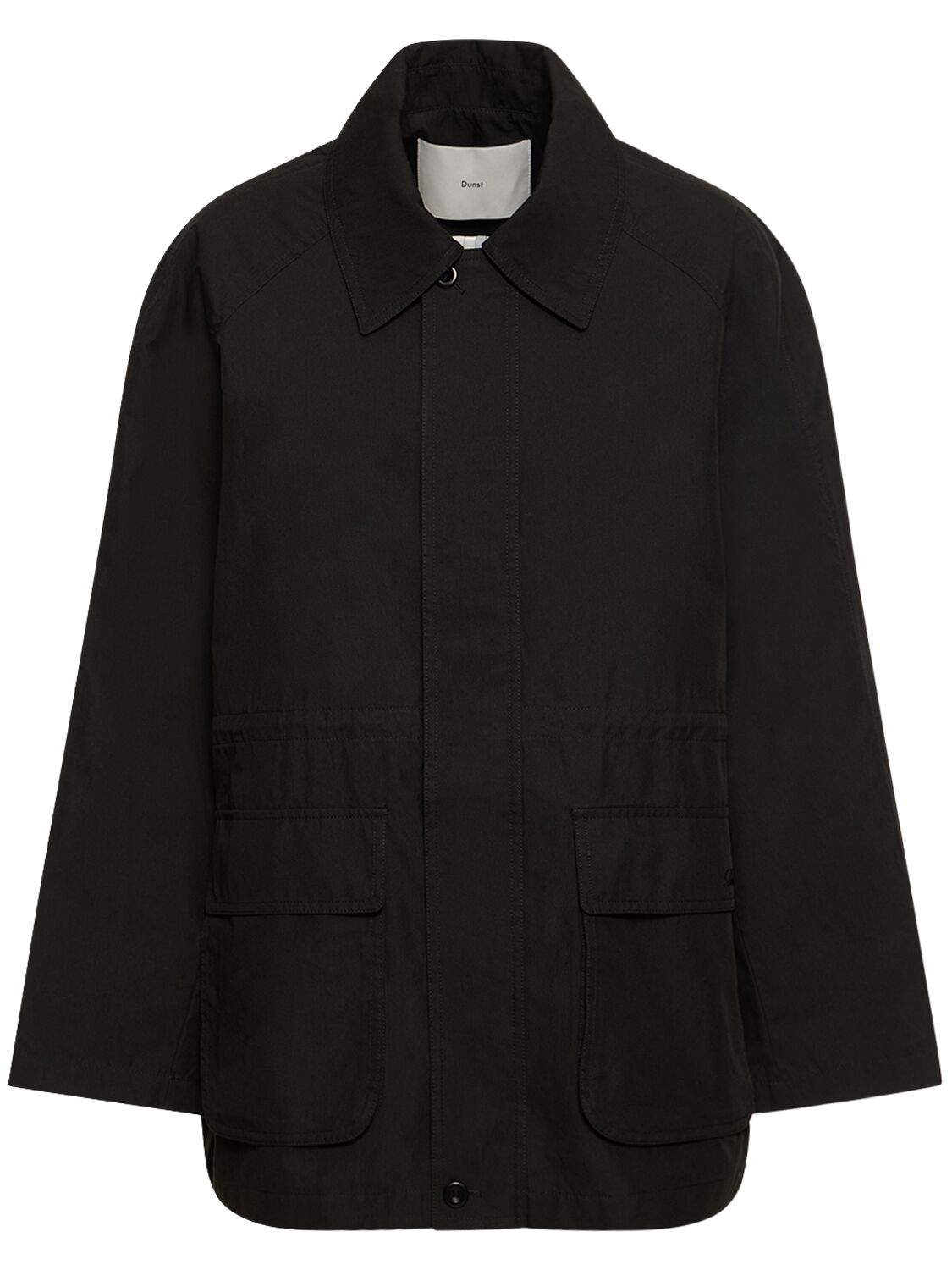 Dunst Half Mac Cotton & Nylon Jacket In Black