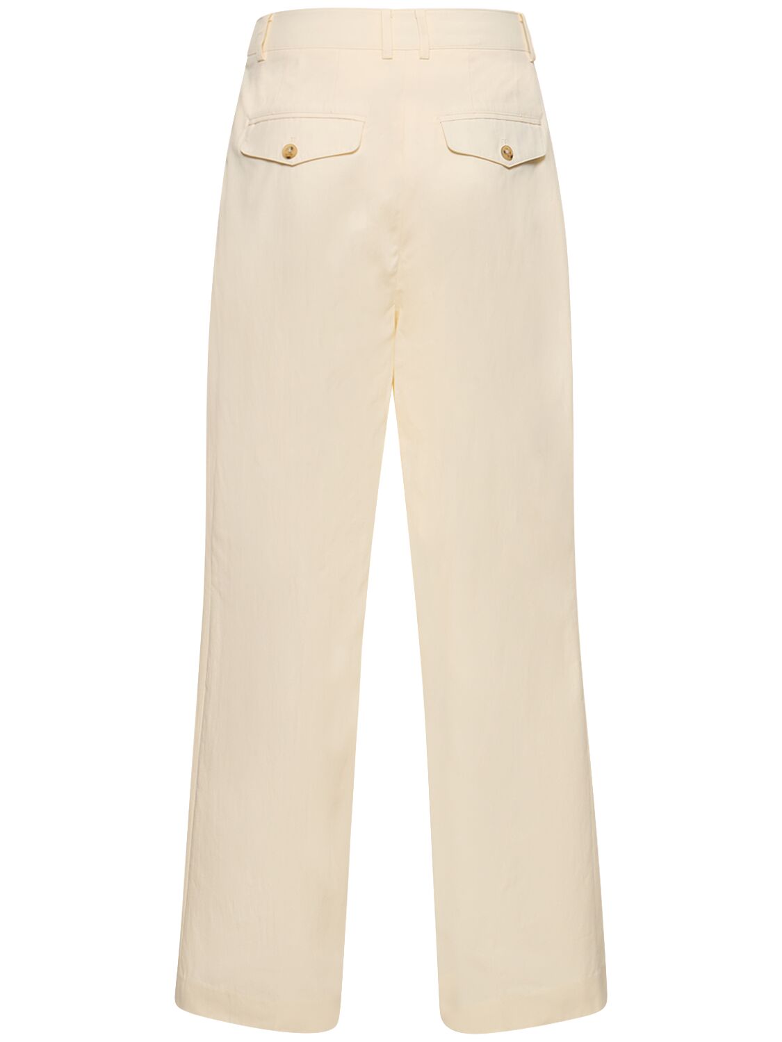 Shop Dunst Pleated Cotton & Nylon Chino Pants In White