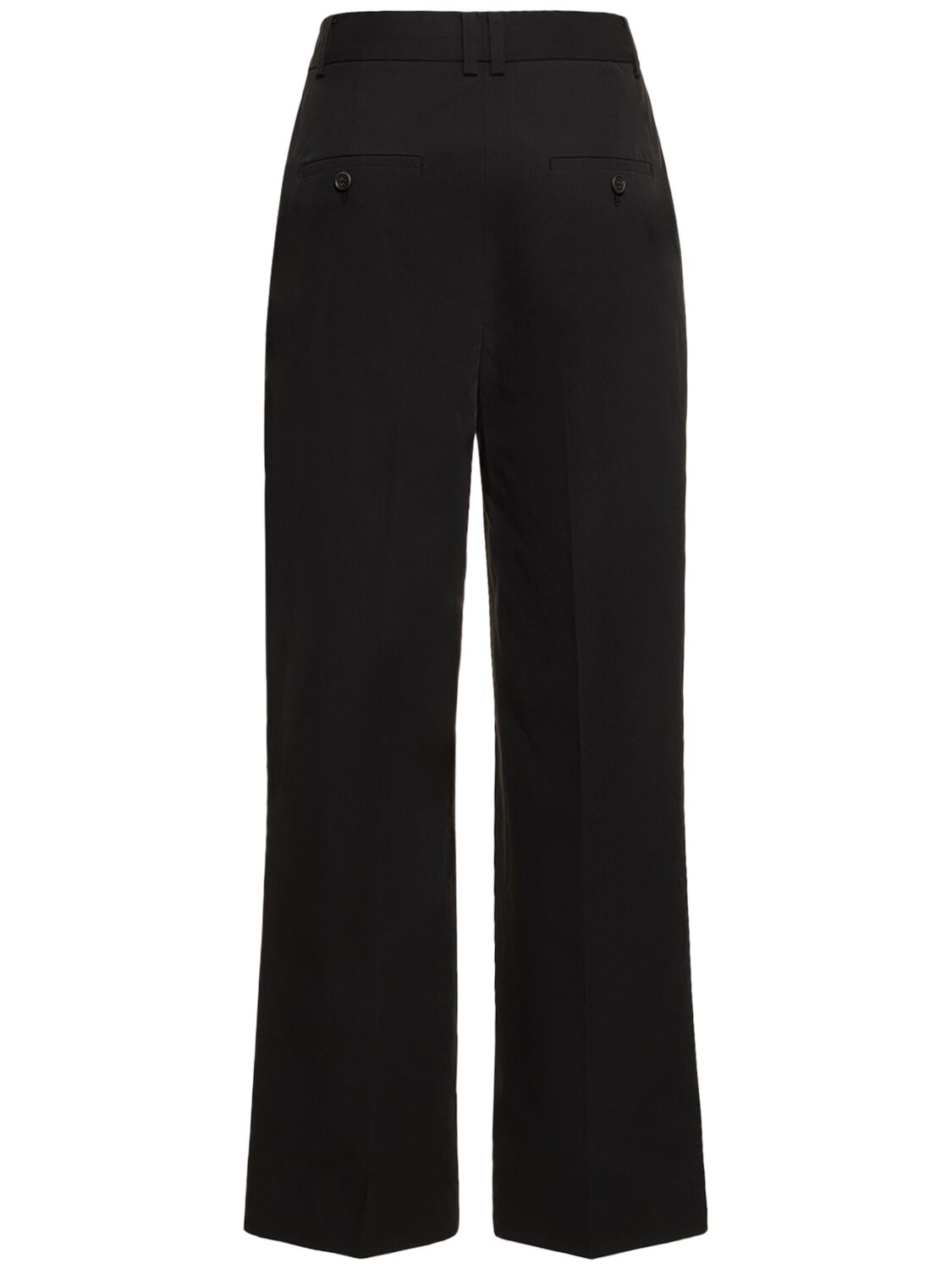 Shop Dunst Semi Wide Chino Pants In Black