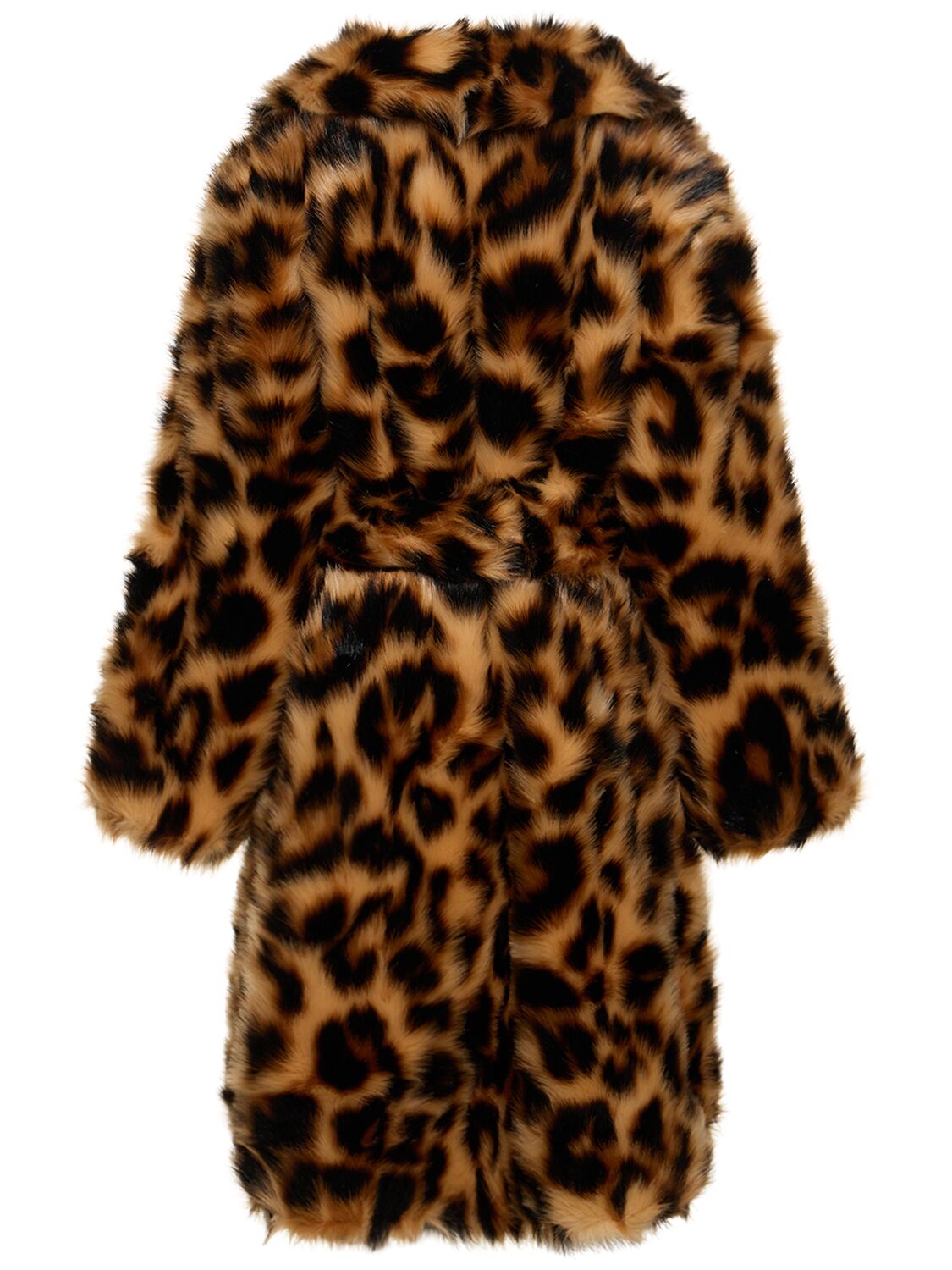 Shop Rotate Birger Christensen Erika Faux Fur Coat In Multicolor