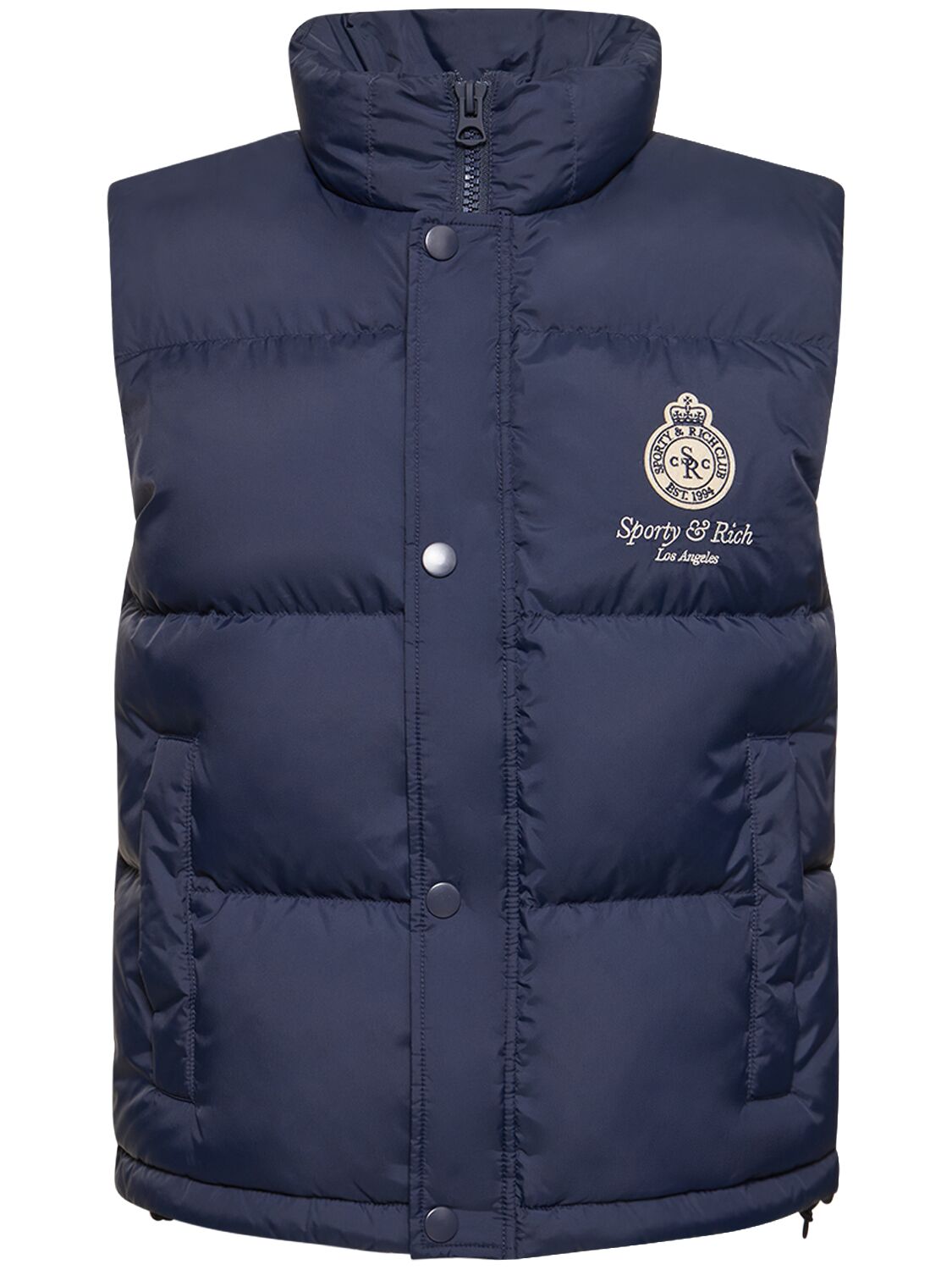 Sporty And Rich Crown La Down Vest In Navy