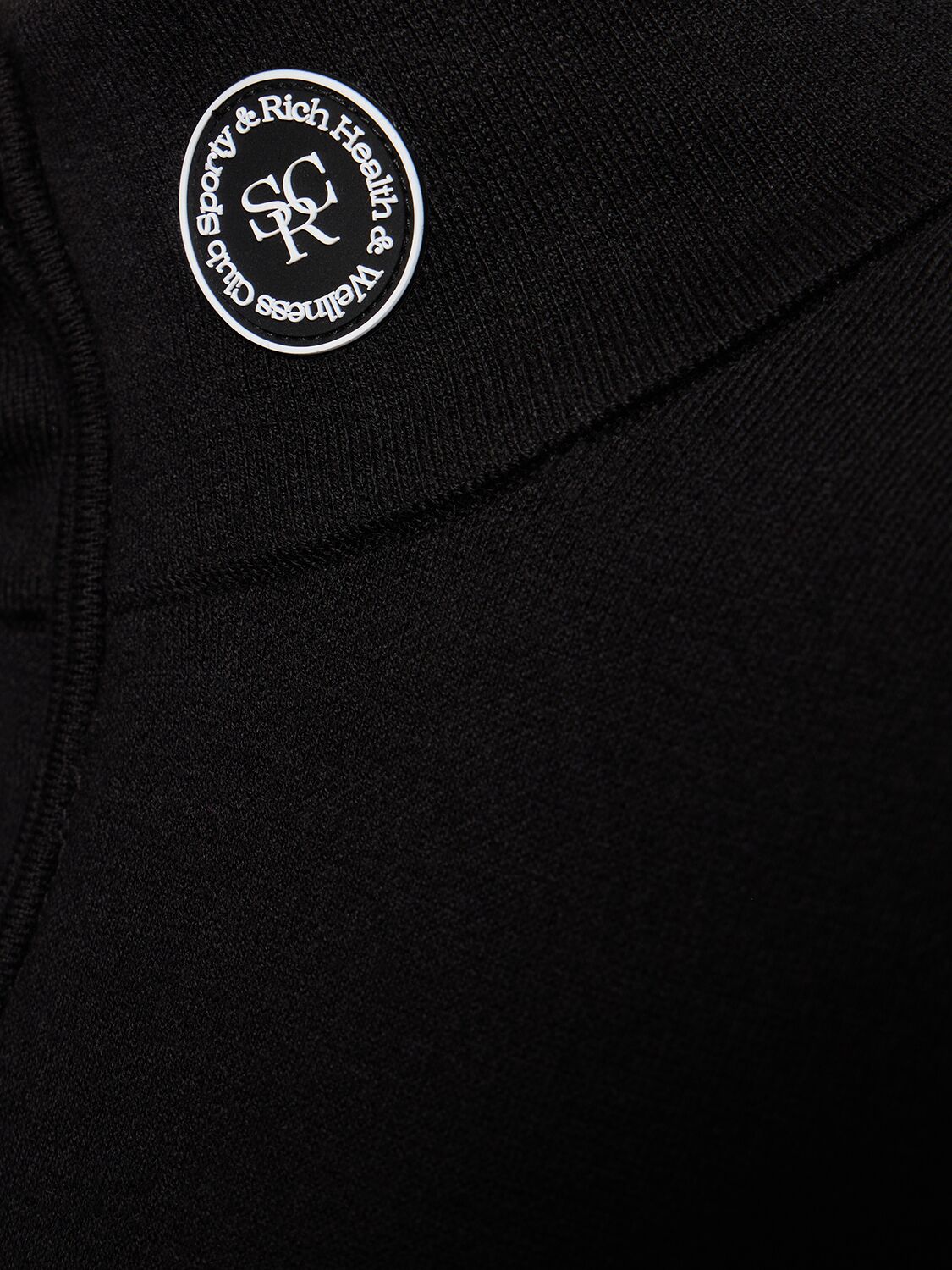 Shop Sporty And Rich Minimal Quarter Zip Top In Black