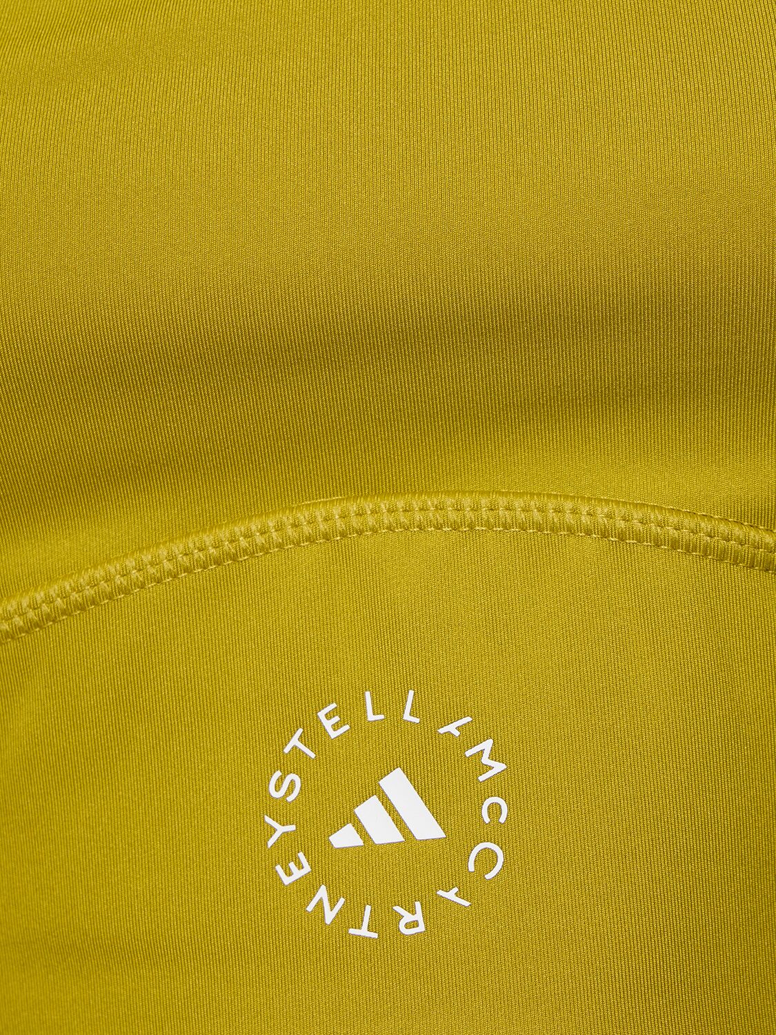 Shop Adidas By Stella Mccartney True Purpose Crop Bra Top In Pulse Olive