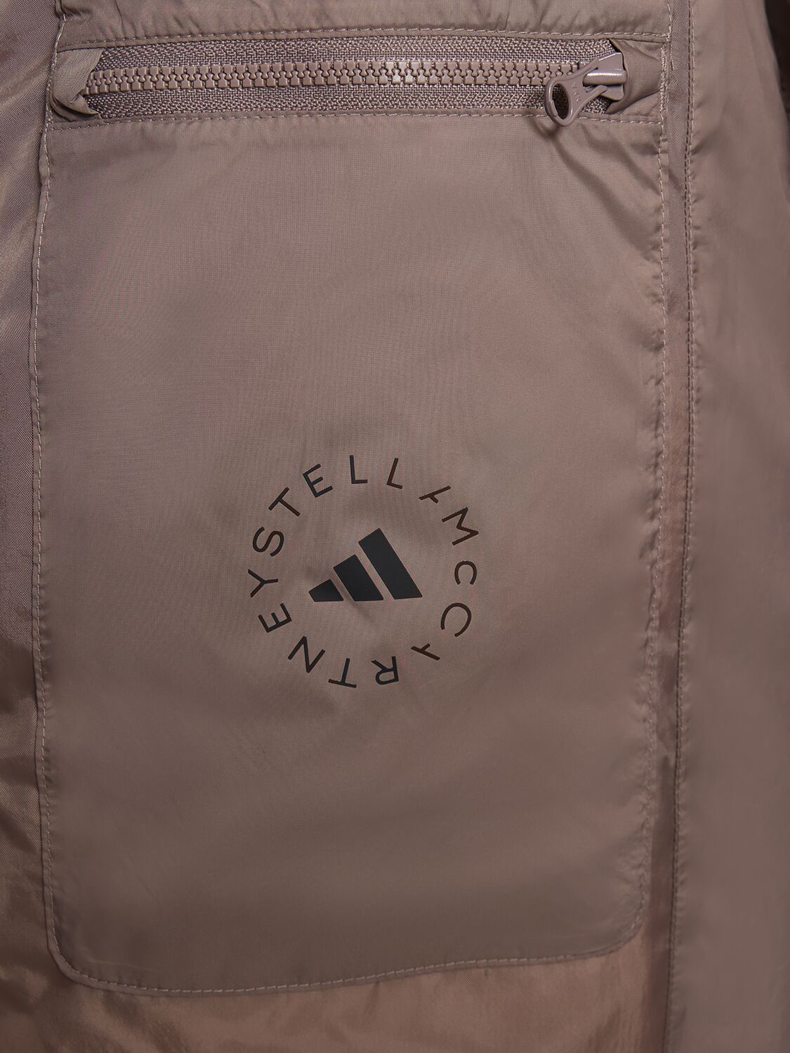 Shop Adidas By Stella Mccartney Nylon Puffer Coat In Tech Earth