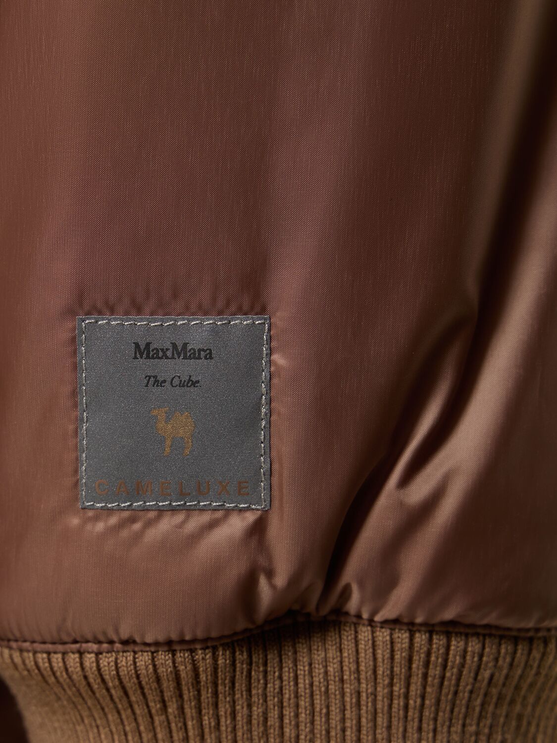 Shop Max Mara Danish Tech Bomber Jacket W/ Zip In Camel