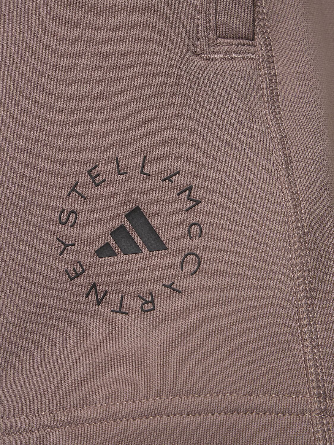 Shop Adidas By Stella Mccartney Asmc High Waist Terry Shorts In Tech Earth