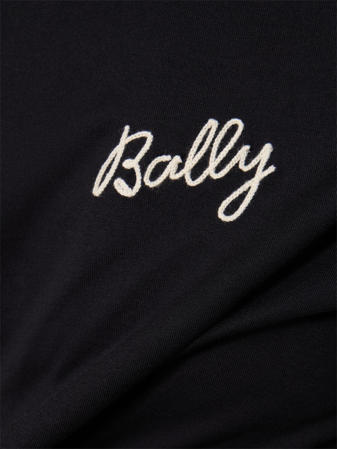 Shop Bally Logo Cotton Jersey T-shirt In Black