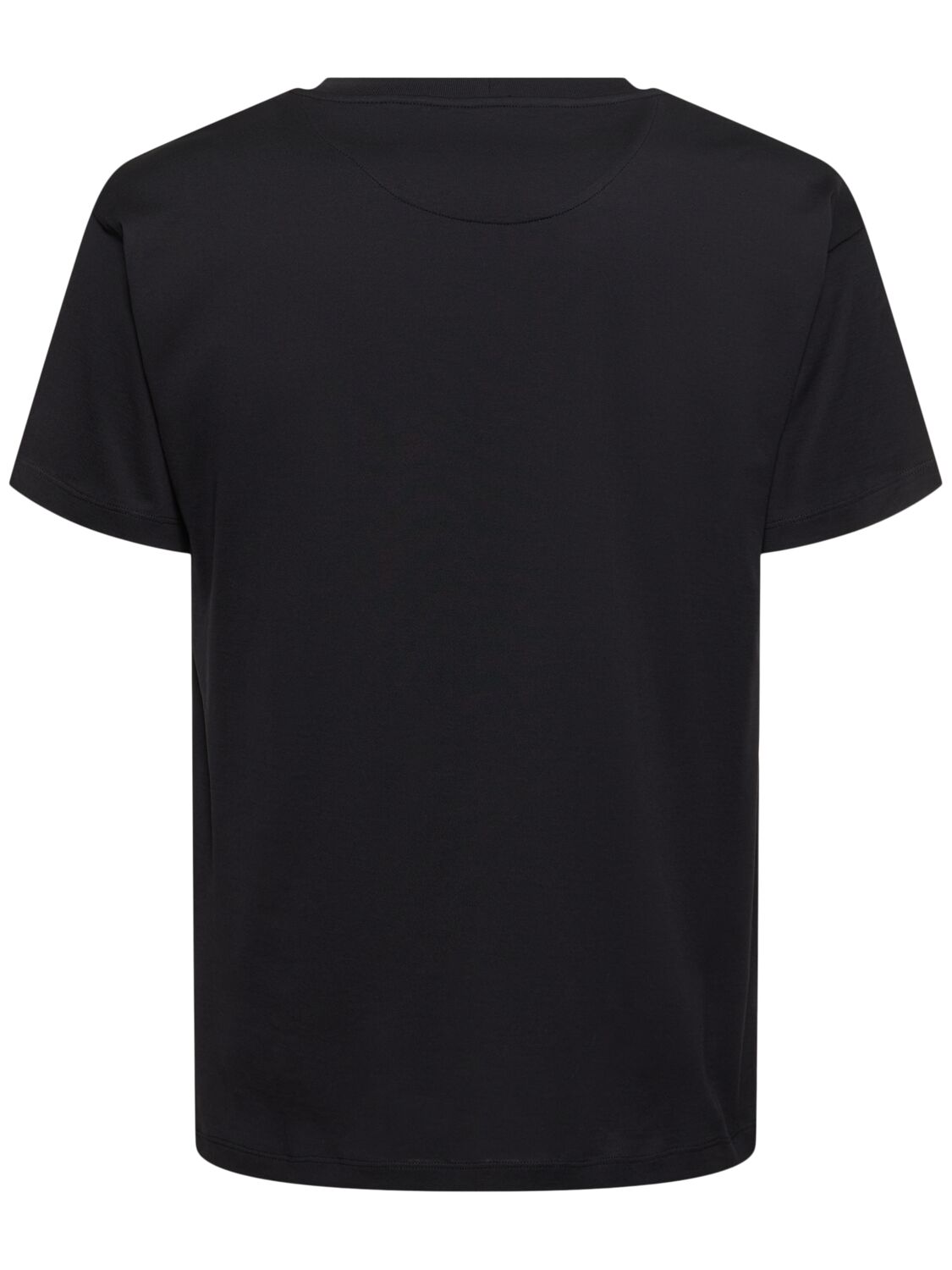 Shop Bally Logo Cotton Jersey T-shirt In Black