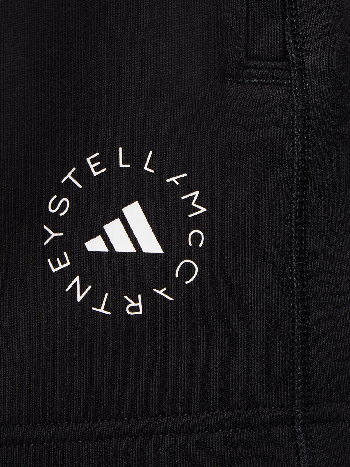 Shop Adidas By Stella Mccartney Asmc High Waist Terry Shorts In Black