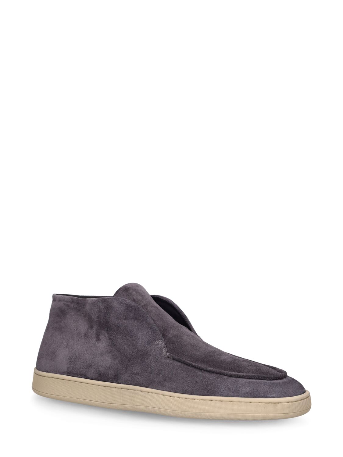 Shop Officine Creative Herbie Suede Leather Loafers In Anthracite