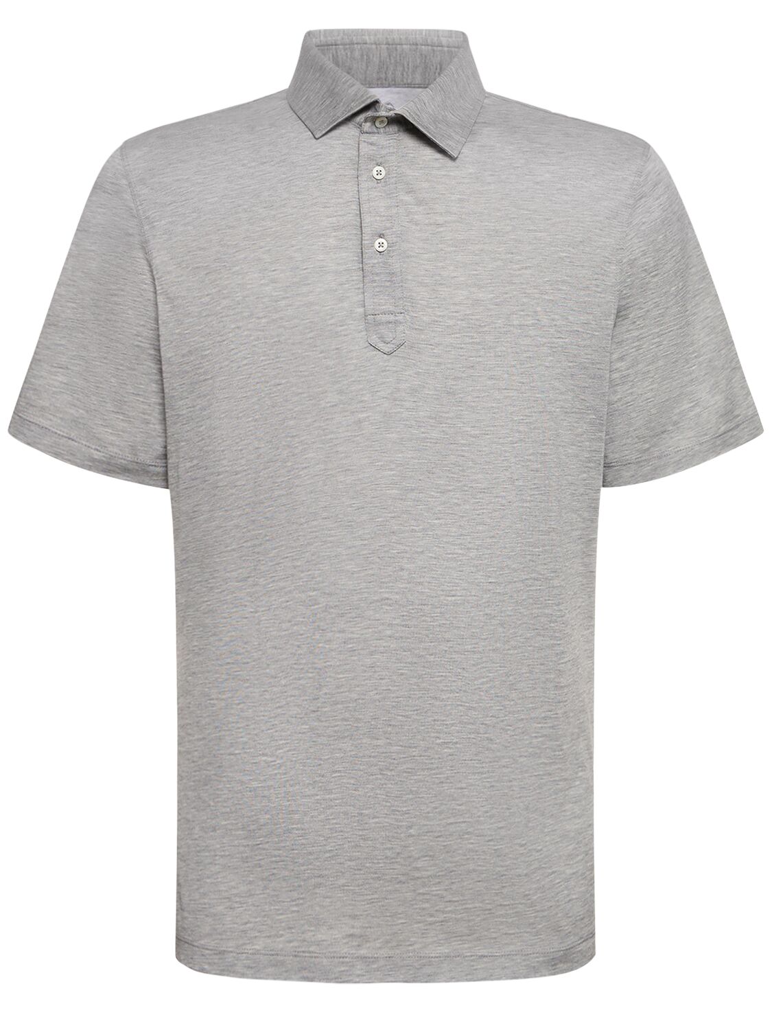 BRUNELLO CUCINELLI SILK & COTTON JERSEY POLO