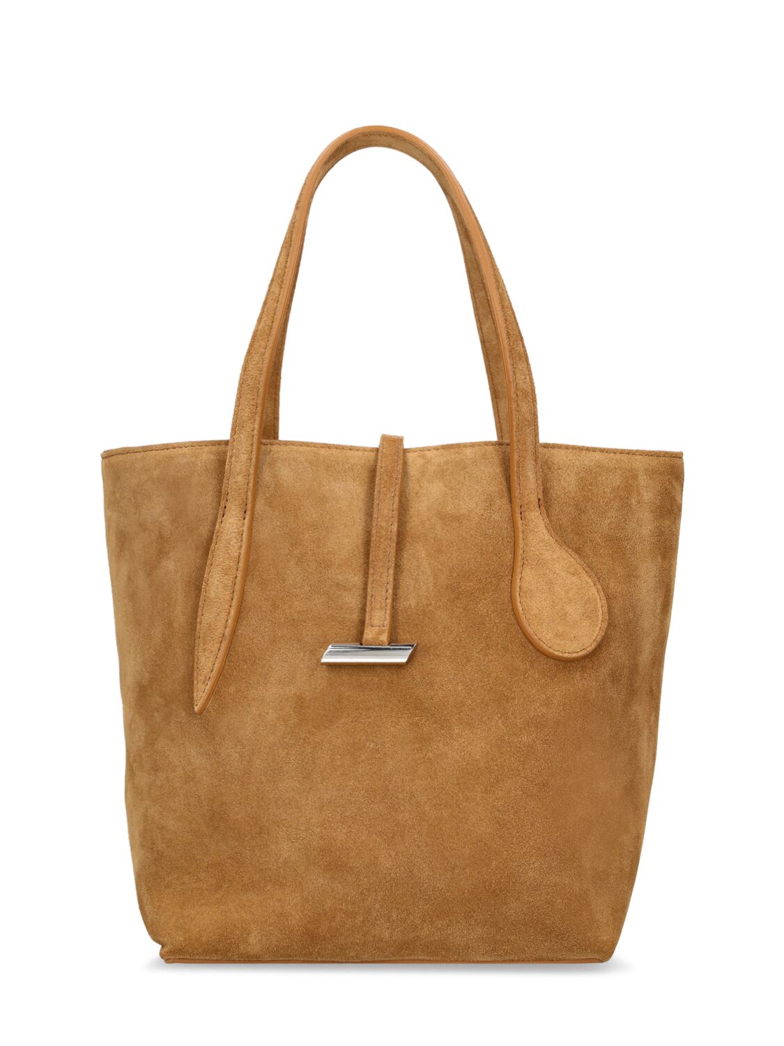 Little Liffner Mini Sprout Grained Leather Tote Bag In Rhum