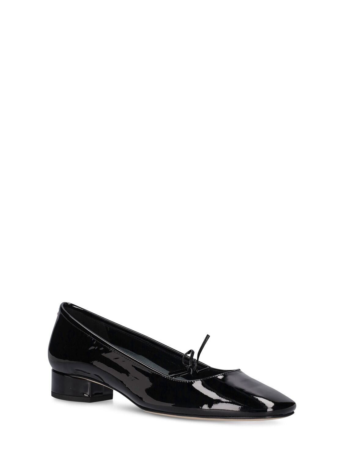 Shop Aeyde 25mm Darya Leather Ballerina Shoes In Black