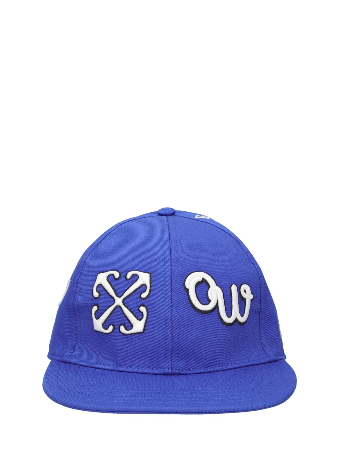 Off-white Boxy Arrow-embroidered Baseball Cap In Nautical Blue