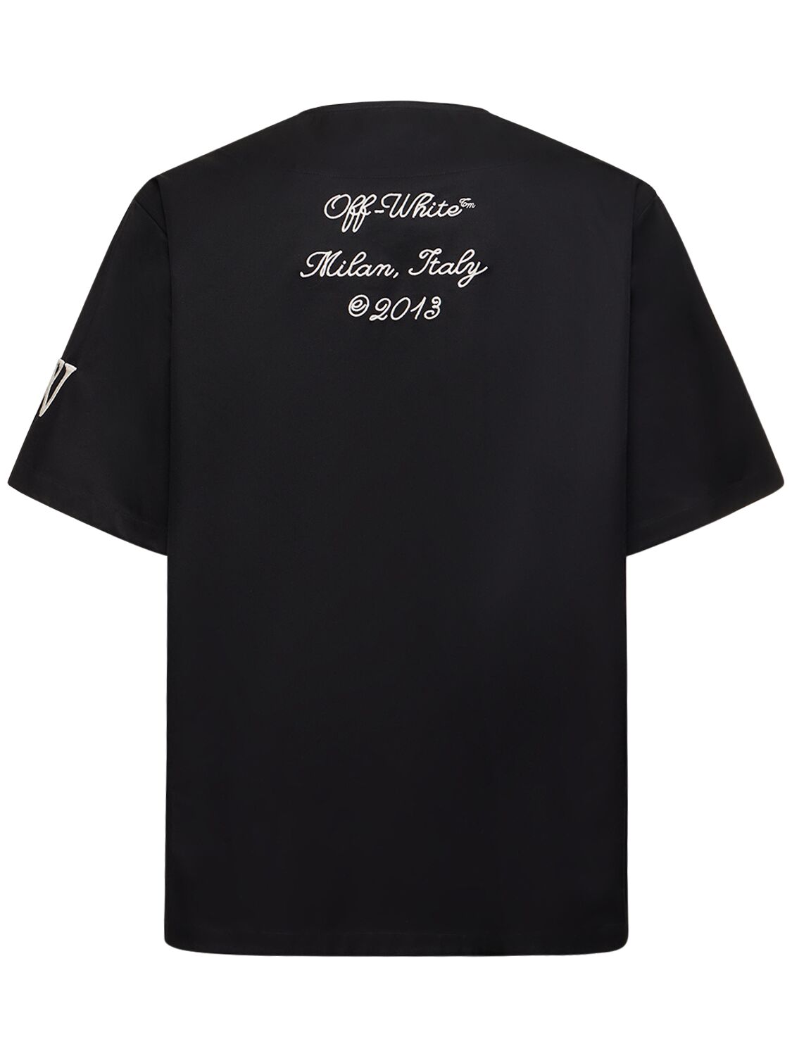 Shop Off-white Baseball Cotton T-shirt In Black